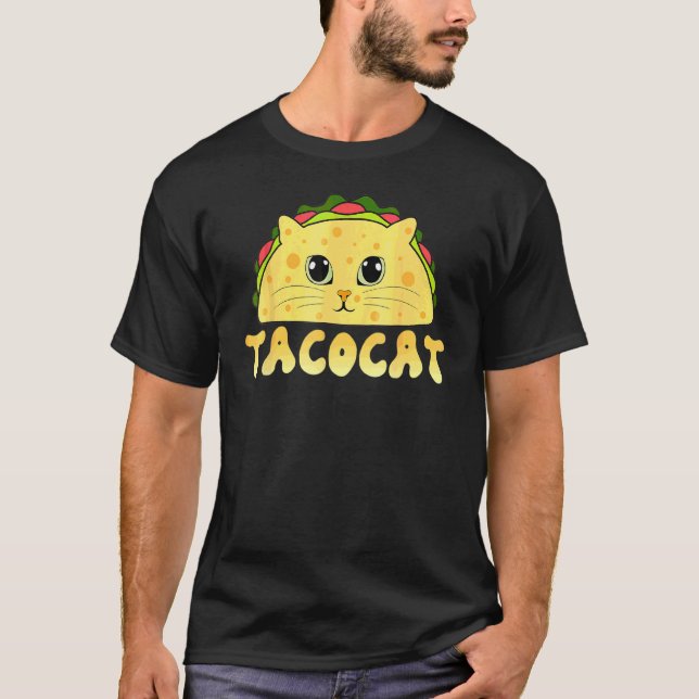 T-shirt Tacocat Cuisine Mexicaine Chat Face Cinco De Mayo  (Devant)