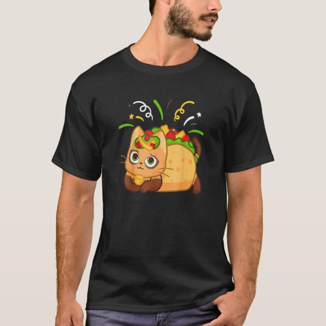 T-shirt Tacocat Cute Taco Cat Cinco De Mayos (Devant)