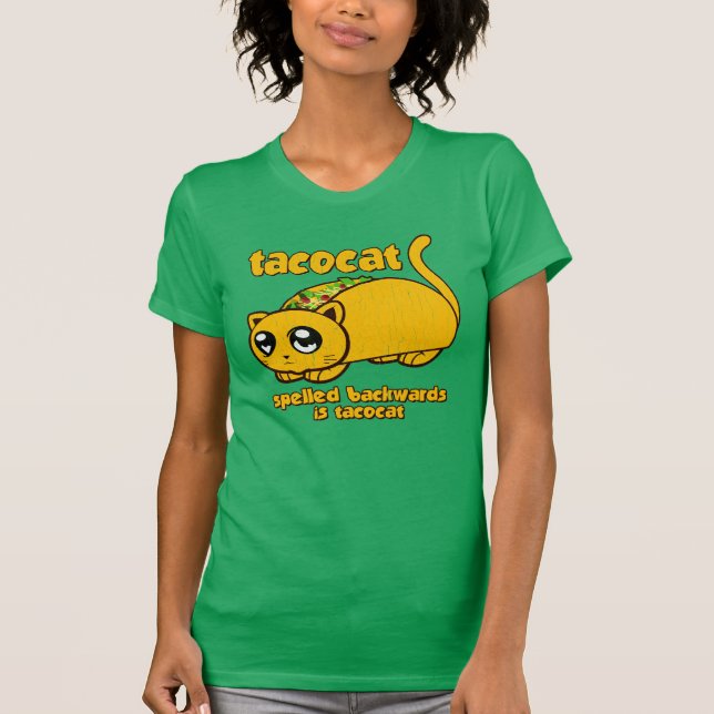 T-shirt Tacocat drôle écrit vers l'arrière (Devant)