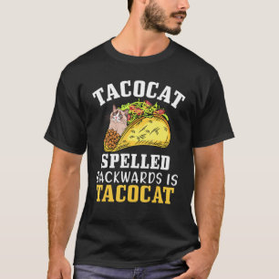T-shirt Tacocat Écrit À L'Arrière Est Tacocat - Chat D'Amo