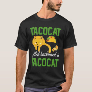 T-shirt Tacocat Écrit à l'Envers Est Taco Chat Cinco De Ma