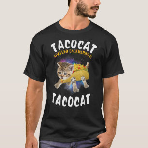T-shirt Tacocat Écrit à l'Envers Est Tacocat Chat Et Taco