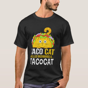 T-shirt Tacocat Écrit En Arrière Est Tacocat Love Chat Et