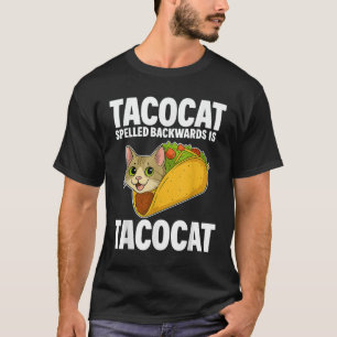 T-shirt Tacocat épelé à l'envers Drôle Drôle Cadeaux Chat