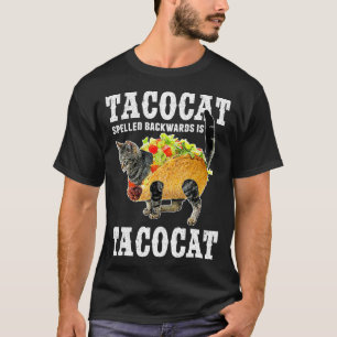 T-shirt Tacocat épelé à l'envers est Tacocat Funny Chat