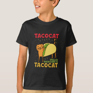 T-shirt Tacocat épelé à l'envers Tacos Chats Cinco De Mayo