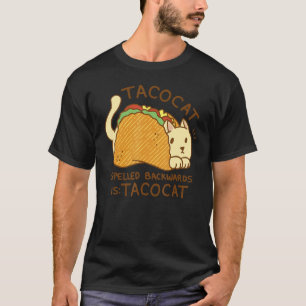 T-shirt Tacocat épelé vers l'arrière taco chat mignon