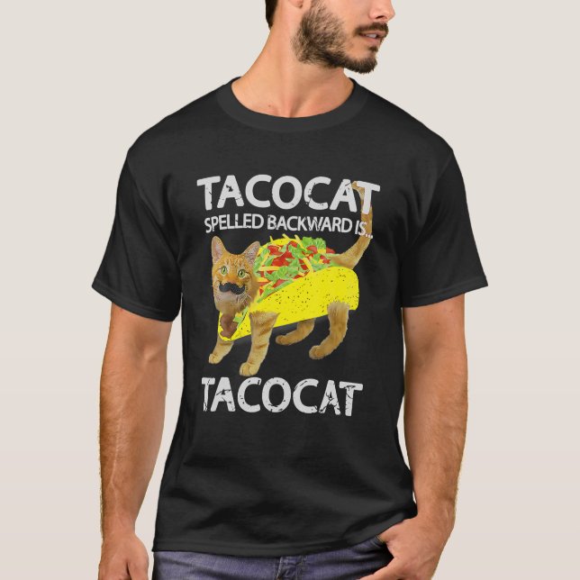 T-shirt Tacocat Funny Chat Taco Lover Tee Kitty Tacos (Devant)