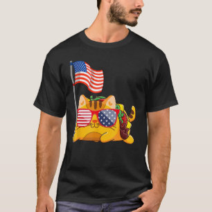 T-shirt Tacocat Lunettes de soleil Drapeau américain 4 jui