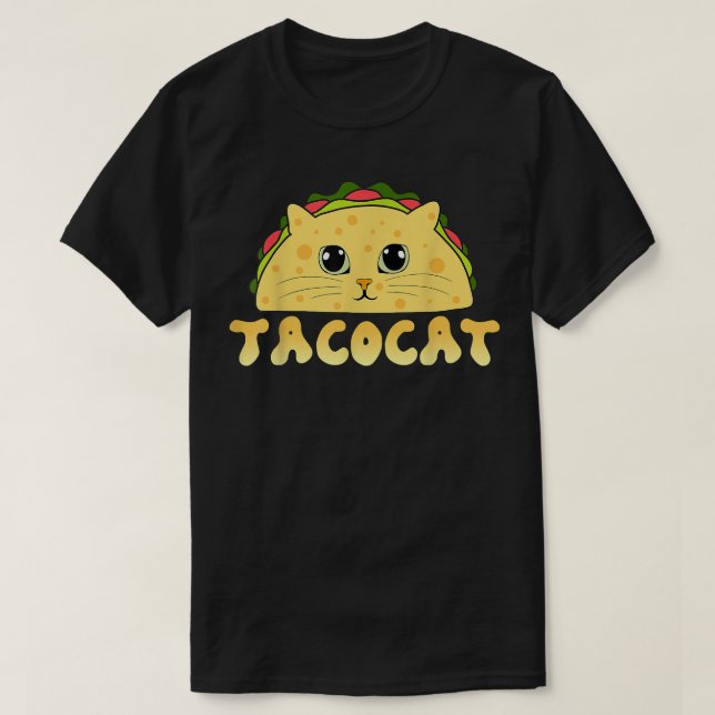 T-shirt Tacocat Meican Food Chat Face Cinco De Mayo Kitten (Design devant)