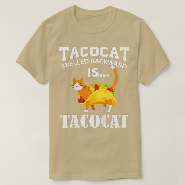 T-shirt Tacocat Spelled Backward Is Tacocat Funny Taco and (Design devant)