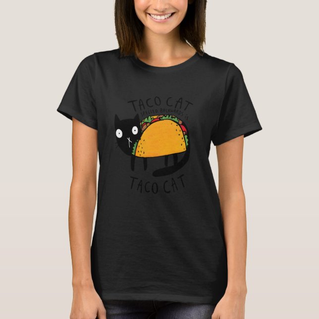 T-shirt Tacocat Spelled Backwards Funny Taco Cat Cinco De  (Devant)
