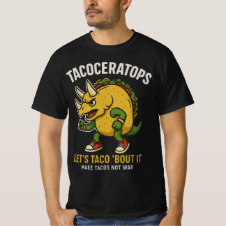 T-shirt Tacoceratops Lets Taco Bout It Dinosaur Food Pun