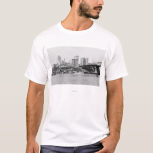 T-shirt Tacoma, WA - vue d'horizon du centre ville