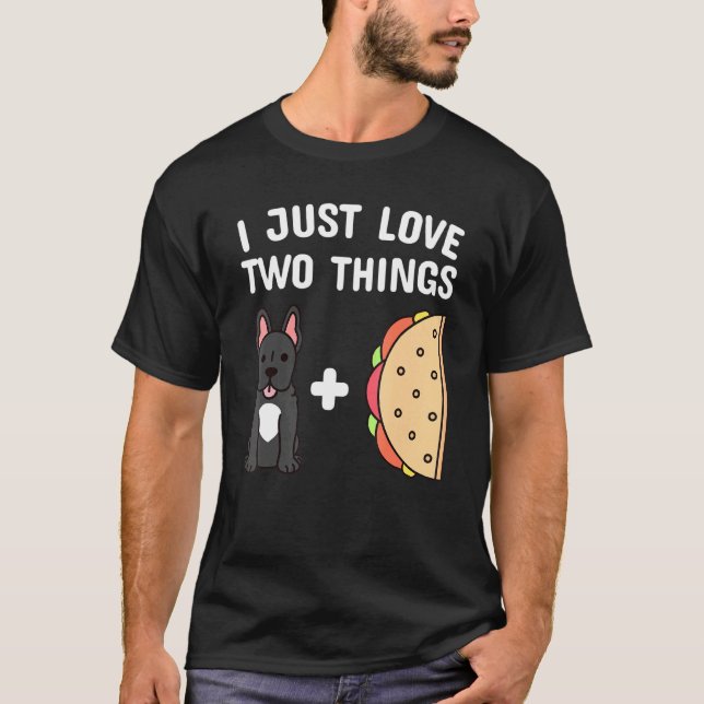 T-shirt Tacos Bouledogue Français Chien (Devant)