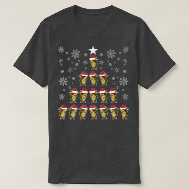 T-shirt Tacos Dapping Christmas Tree Snowflakes et bonbons (Design devant)