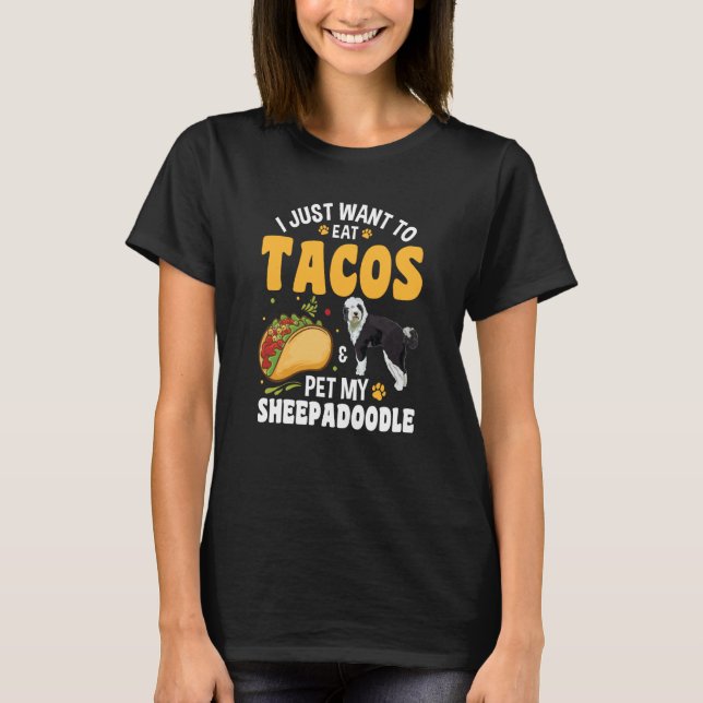 T-shirt Tacos Doodle Dog Sheepadoodle (Devant)
