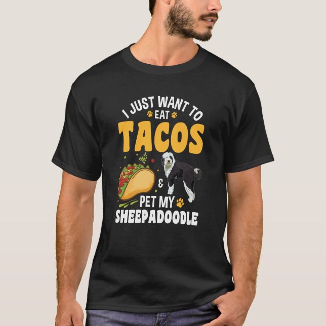 T-shirt Tacos Doodle Dog Sheepadoodle (Devant)