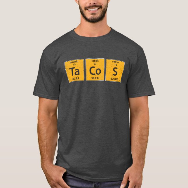 T-shirt Tacos Élément Périodique Science Alimentaire drôle (Devant)