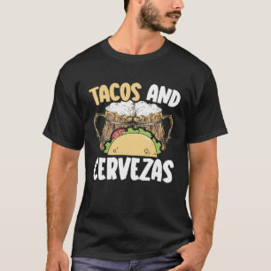 T-shirt Tacos Et Cervezas Boisson De Bières Mexicain Cinco