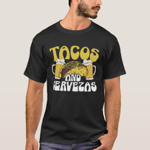 T-shirt Tacos Et Cervezas Boisson De Bières Mexicain Cinco