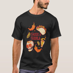 T-shirt Tacos et Tequila la Citation Nourriture Mexicaine