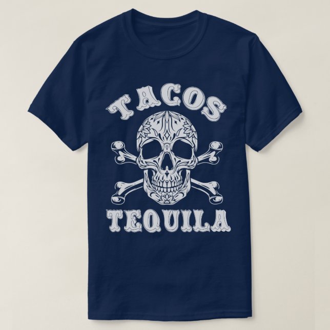 T-shirt Tacos et tequila mexicains vintages (Design devant)