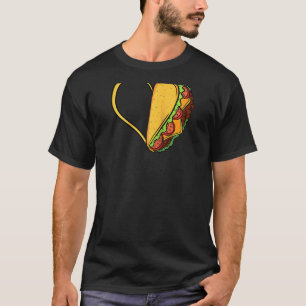 T-shirt Tacos Heart Mexicain Plat Rue Aliments Chili Taqui