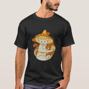 T-shirt tacos mexicains miam sombrero chat
