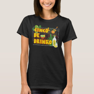 T-shirt Tacos Mexique Sombrero Cinco De Drinko Mayo