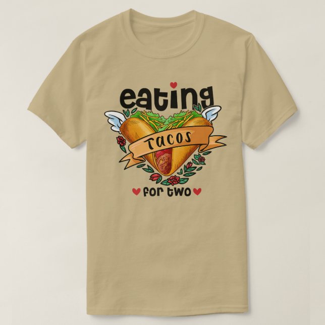 T-shirt tacos pour deux faire-part de grossesse (Design devant)
