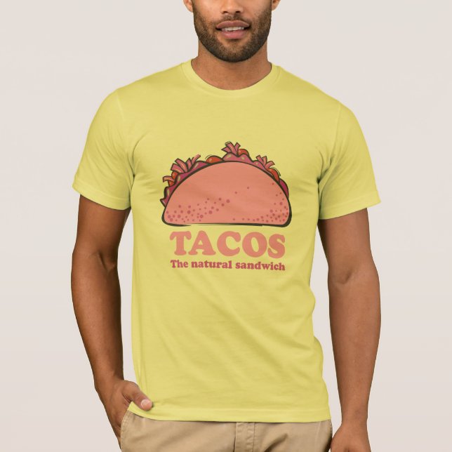 T-SHIRT TACOS ROSES (Devant)