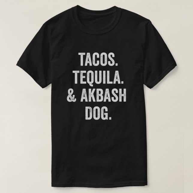 T-shirt Tacos Tequila Et Akbash Dog (Design devant)