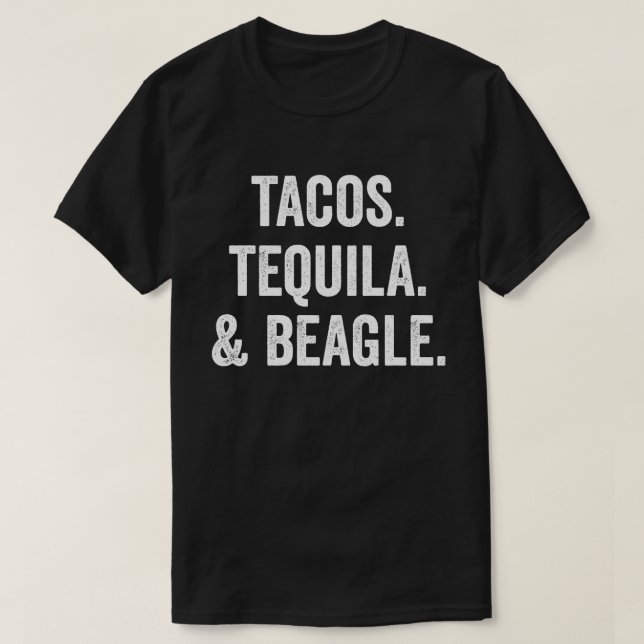 T-shirt Tacos Tequila Et Beagle (Design devant)
