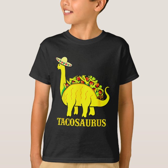 T-shirt Tacosaurus Cinco De Mayo Chemt Funny Taco Dinosaur (Devant)