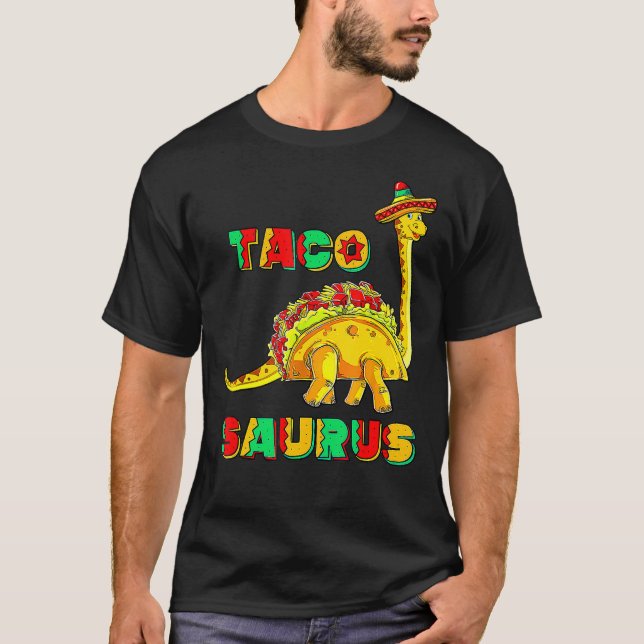 T-shirt Tacosaurus Cinco De Mayo Taco Dinosaur 1 (Devant)
