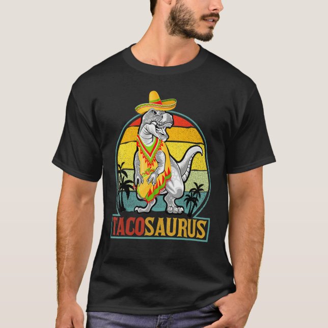 T-shirt Tacosaurus Rex Cinco De Mayo Toddler Mexicain Somb (Devant)
