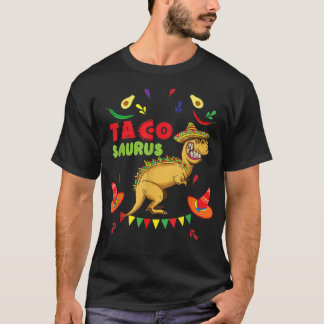 T-shirt Tacosaurus Rex Dinosaur Taco Kids Cinco De Mayo Pa