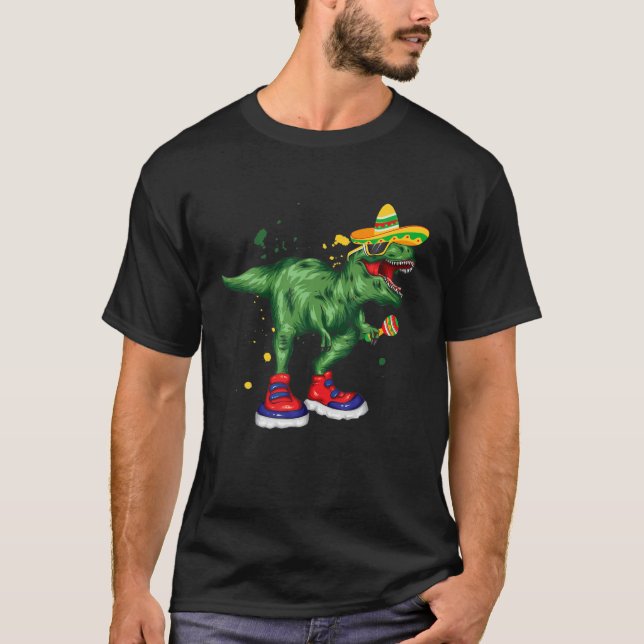T-shirt Tacosaurus Tex Funny Cinco De Mayo Dino (Devant)