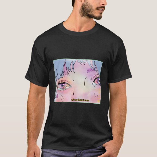 T-shirt Tad Anime Eyes Esthétique Vaporwave (Devant)