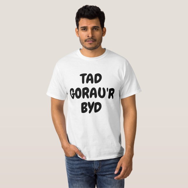 T-shirt tad gorau | le meilleur père du monde en gallois (Devant entier)