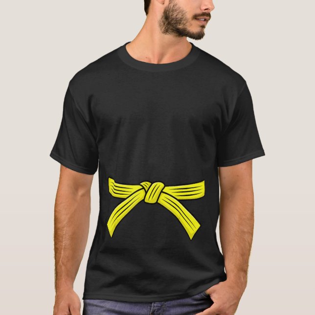 T-shirt Taekwon Do Itf Costume de ceinture jaune 8e manche (Devant)