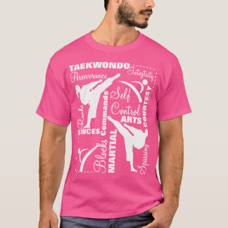 T-shirt Taekwondo Arts Martiaux Sport Terminologie à thème