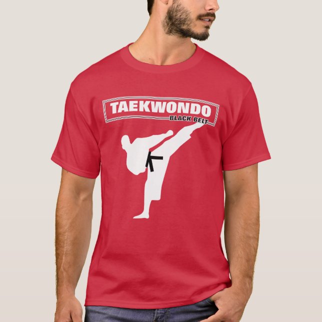 T-shirt Taekwondo Black Belt Cool Graphisme (Devant)