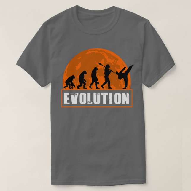 T-shirt Taekwondo Drôle Évolution Humaine Cadeau (Design devant)