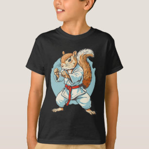 T-shirt Taekwondo Écureuil Kung Fu Kickboxing Karaté Marti
