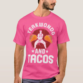 T-shirt Taekwondo Et Tacos Aiment La Nourriture Mexicaine