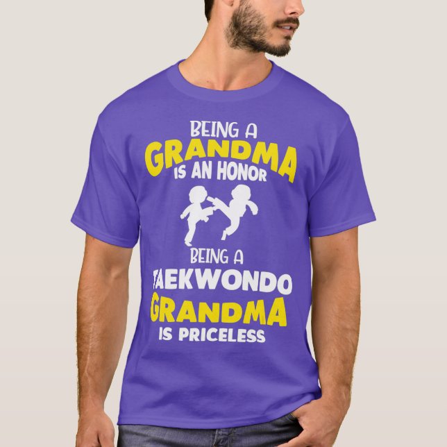 T-shirt Taekwondo Grand-mère Amusante des arts martiaux (Devant)