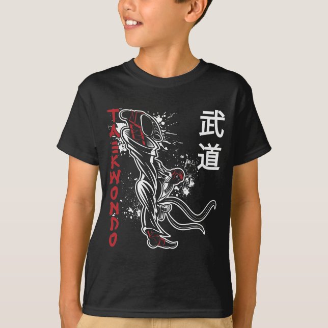 T-shirt Taekwondo Kick Martial Arts (Devant)