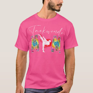 T-shirt Taekwondo Maman Martial Art Lover Tiedye Leopard M